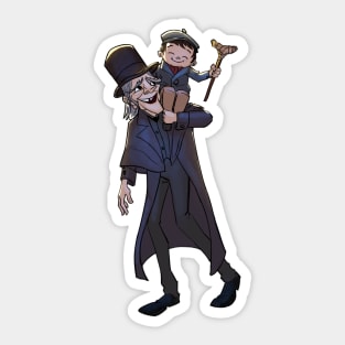 Ebenezer Scrooge & Tiny Tim Sticker